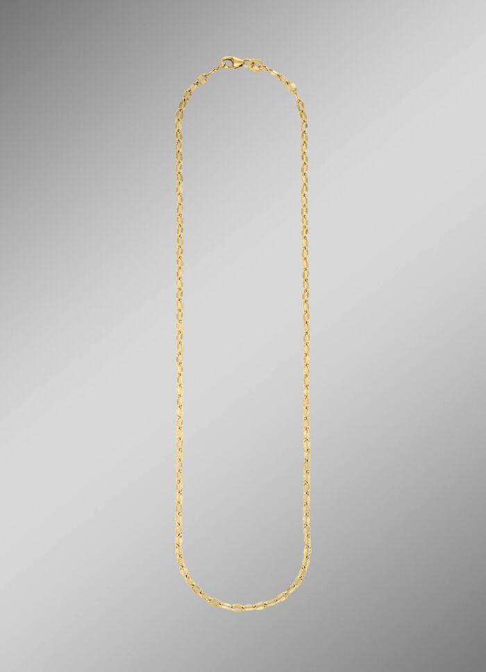 Prachtige fantasieketting gezet in 375/- fijn goud 