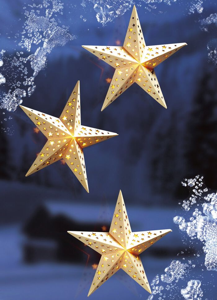 LED sterren, set van 3 