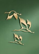 Metalen wanddecoratie, set van 3 