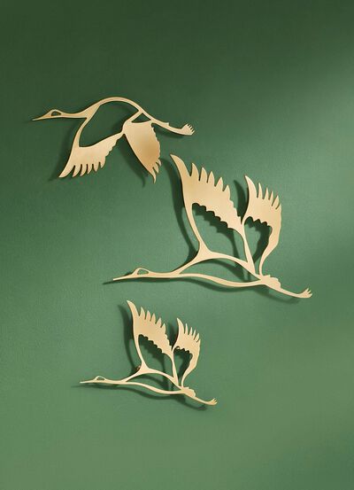 Metalen wanddecoratie, set van 3 