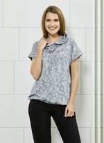 Shirt met capuchon en garen met zilverkleurig effect 