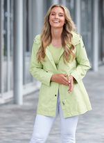 Functionele lange jas met afneembare capuchon MEIGROEN