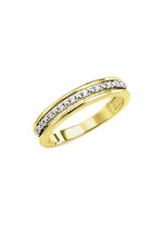 Prachtige damesring met 10 diamanten
