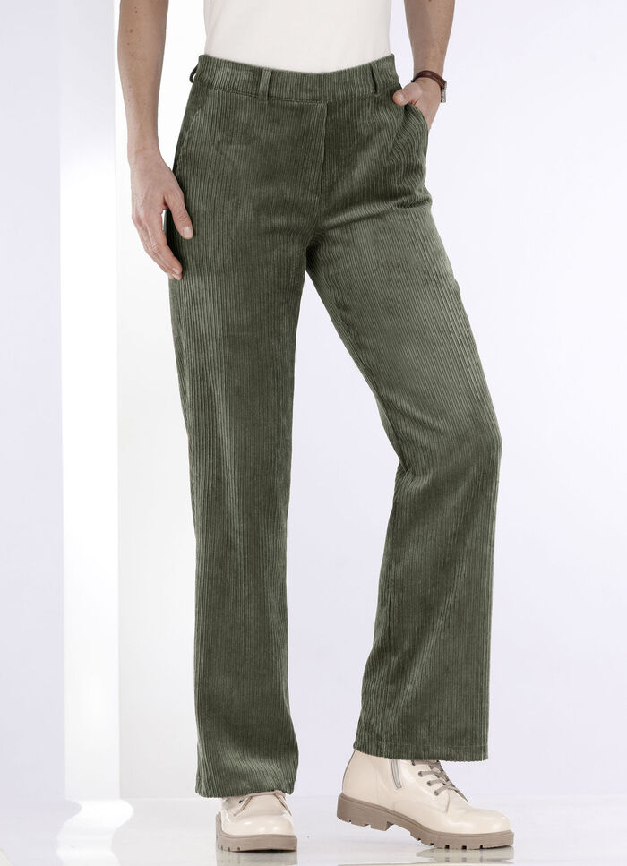 Broek in modieuze breedte OLIJF