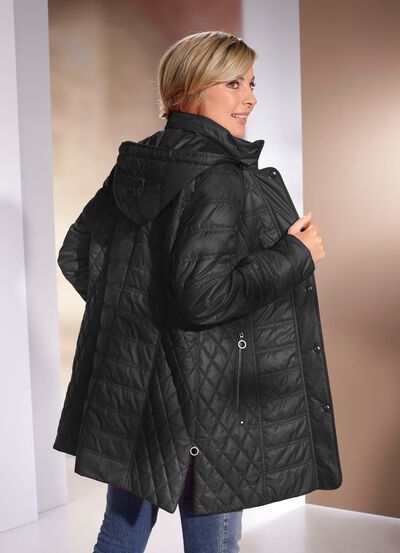 Jas met zijsplitten met ritssluiting 