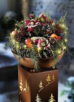 Verlichte krans BRUIN