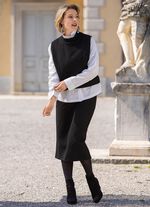 Shirt met gebreide look 