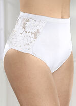 Set van vier slips met elastische kant 