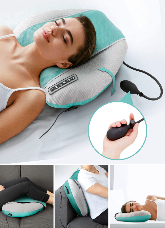 Shiatsu massagekussen met vibratie en warmte 