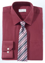 Shirt met borstzak in 5 kleuren en 2 mouwlengtes BORDEAUX