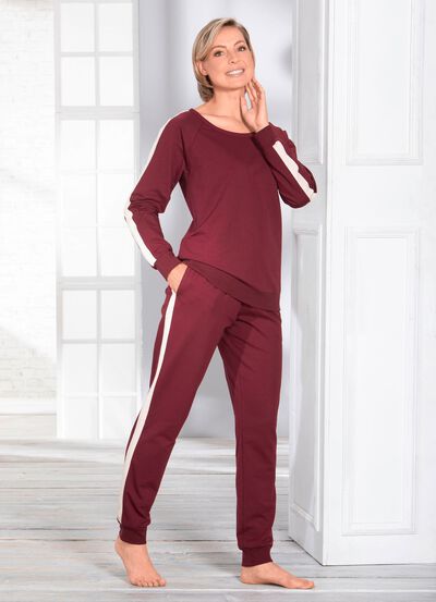 Vrijetijdspak met decoratieve strepen 