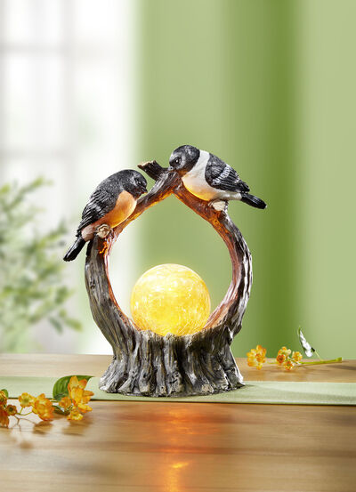 Verlichte decoratie met vogels 