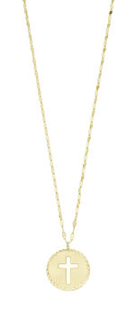 Gediamanteerde ketting met kruis 