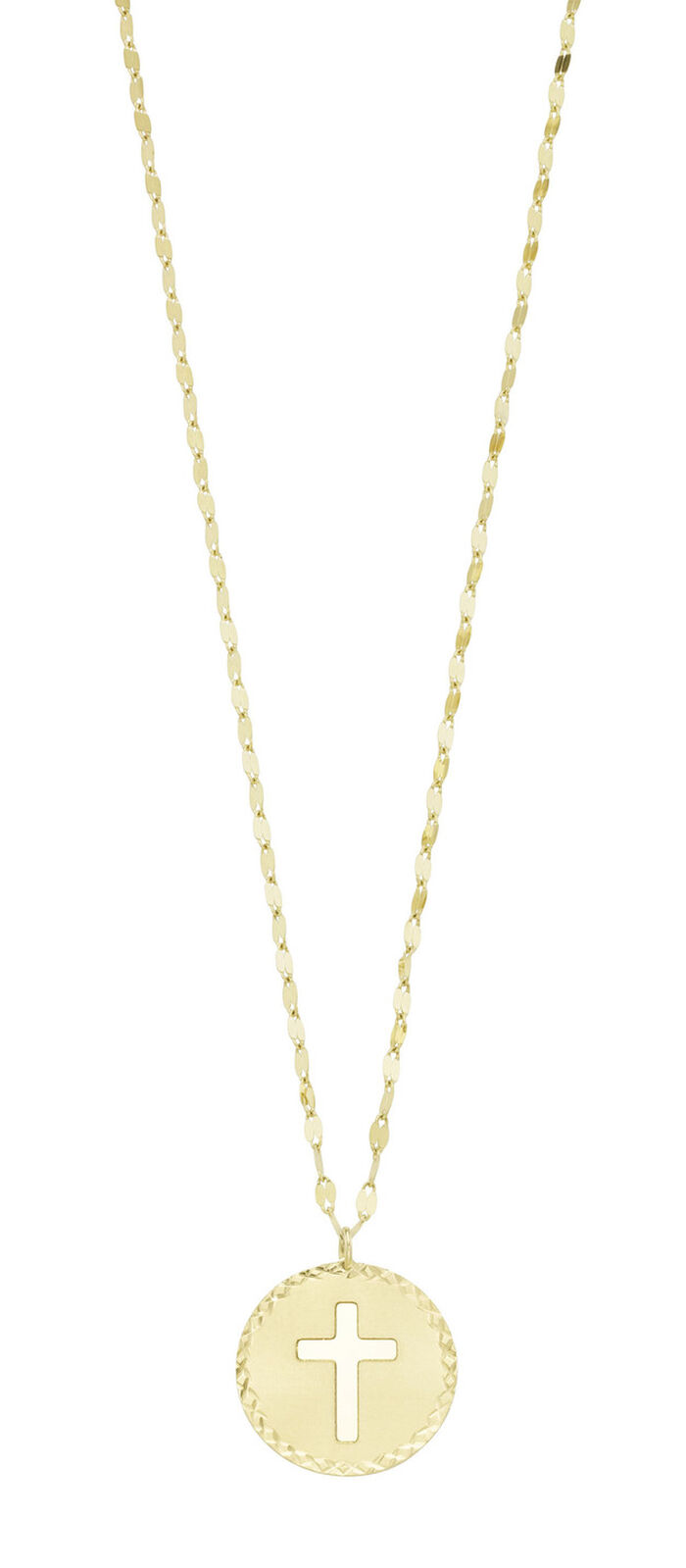 Gediamanteerde ketting met kruis 