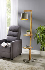 Vloerlamp met kleine planken 