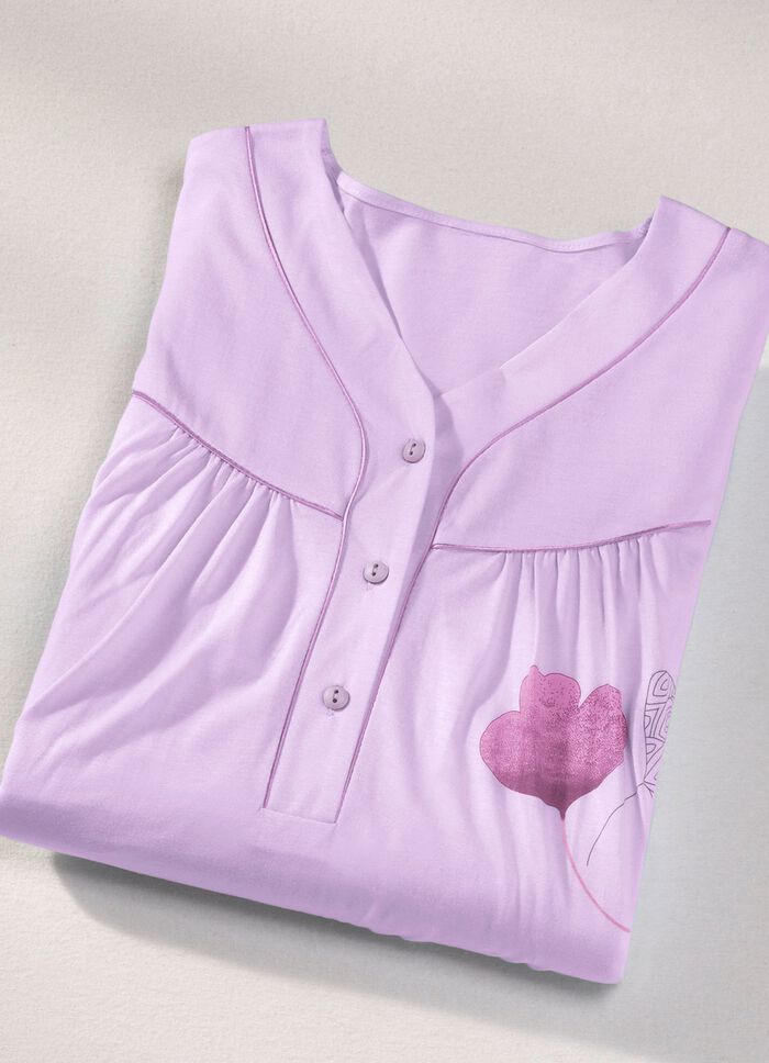 Twee-pack nachtjaponnen, 3/4-mouwen met knoopsluiting 