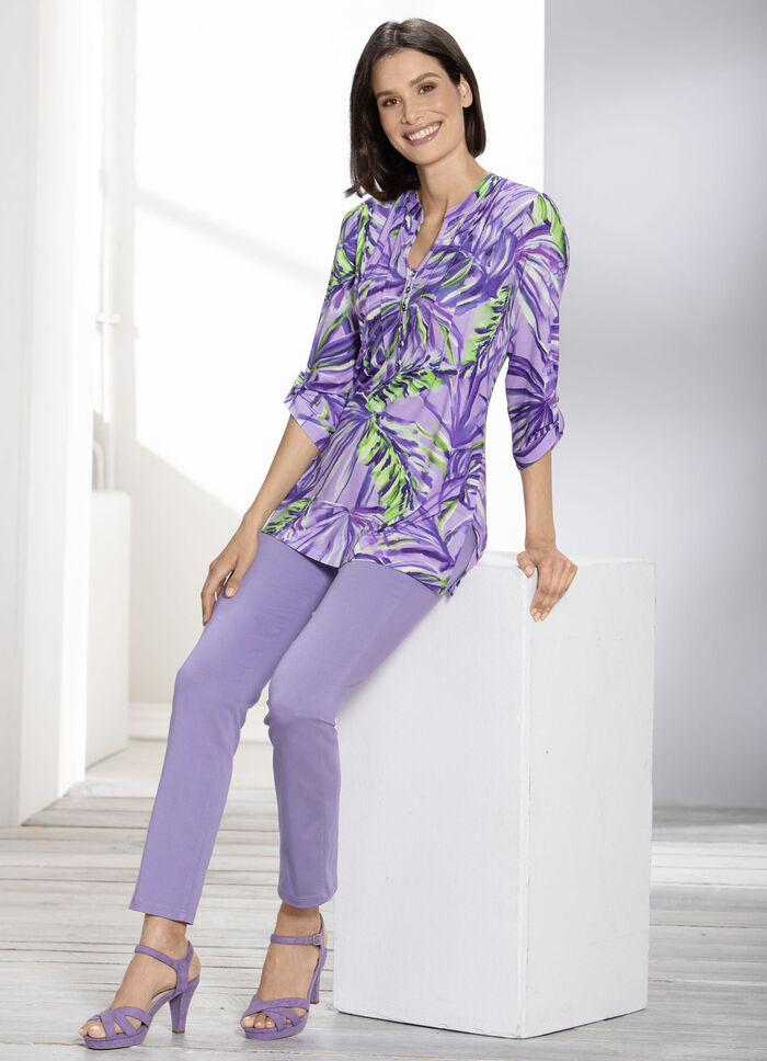 Shirttuniek met felgekleurde print 