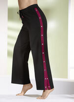 Broek met zijknopen ZWART