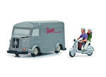 Citroen HY “Vespa” en Vespa scooter + figuur 