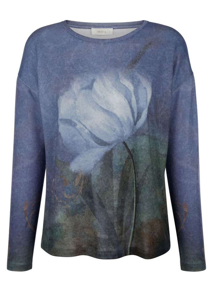 Shirt met subtiele bloemenprint 