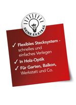 Terrastegels, set van 12, met insteeksysteem BRUIN