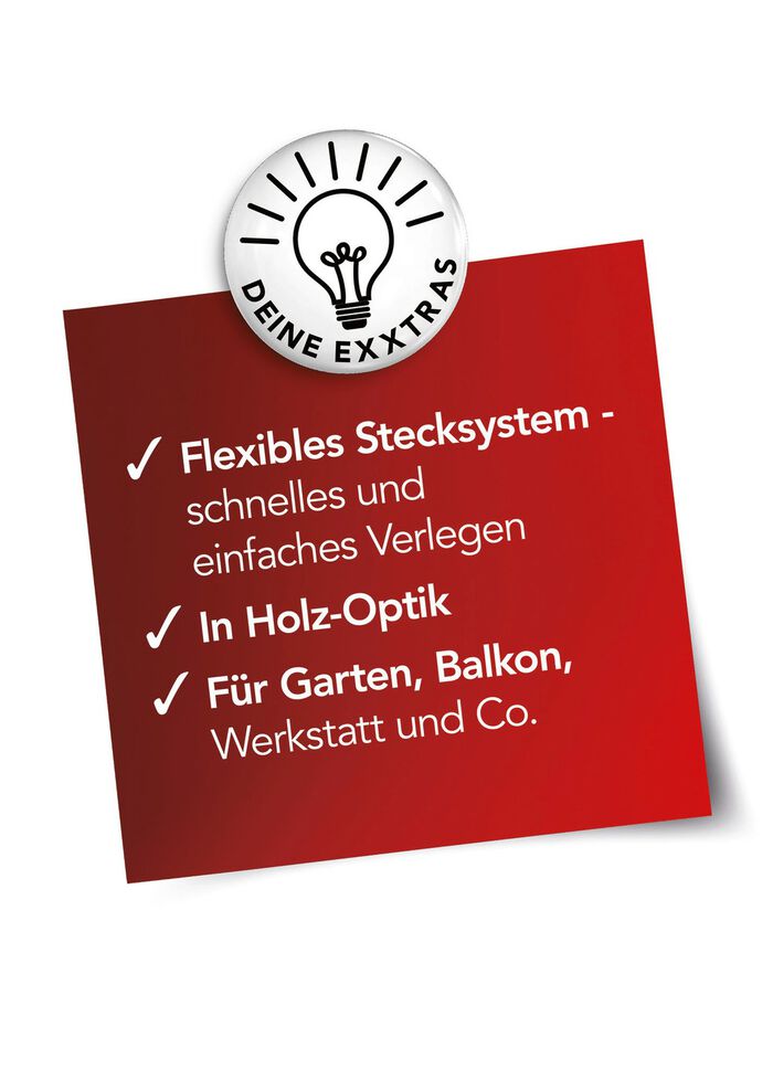 Terrastegels, set van 12, met insteeksysteem BRUIN