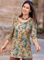 Lang overhemd met stolpplooi 