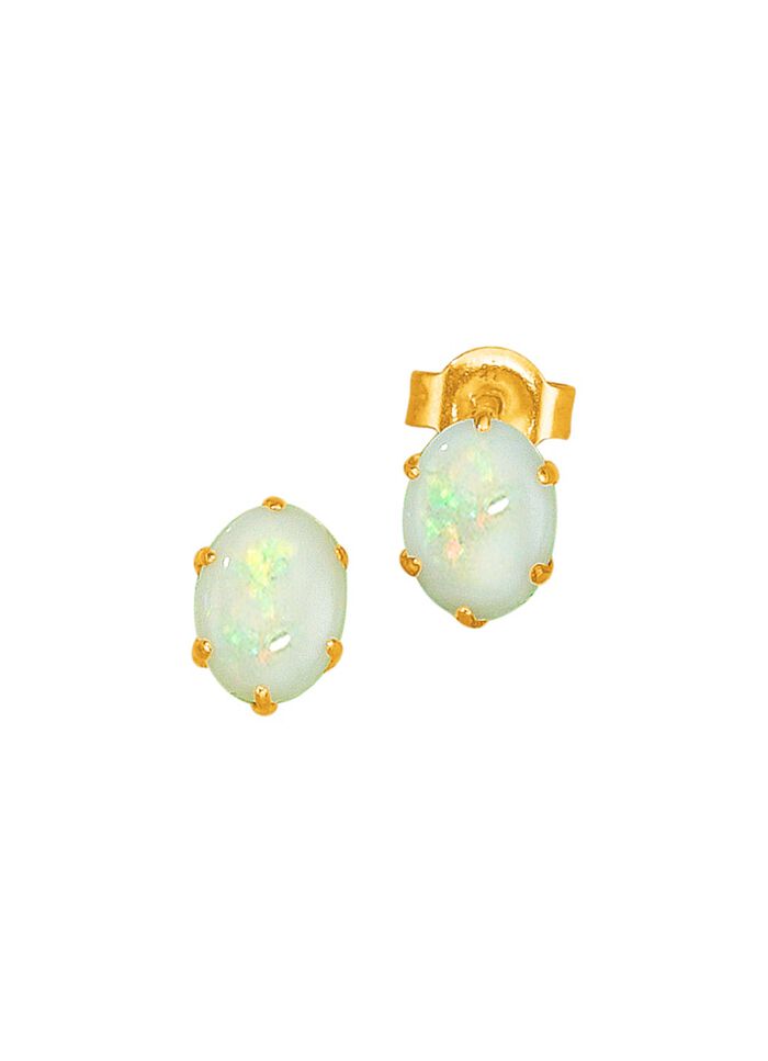 Oorbellen met echte opaal 