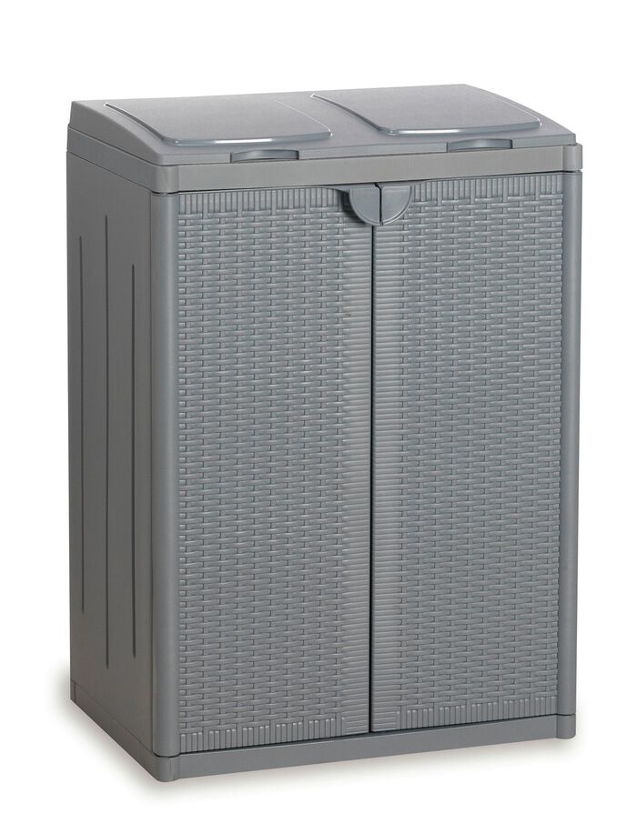 Afvalverzamelaar voor 2 of 3 vuilniszakken LICHTGRIJS