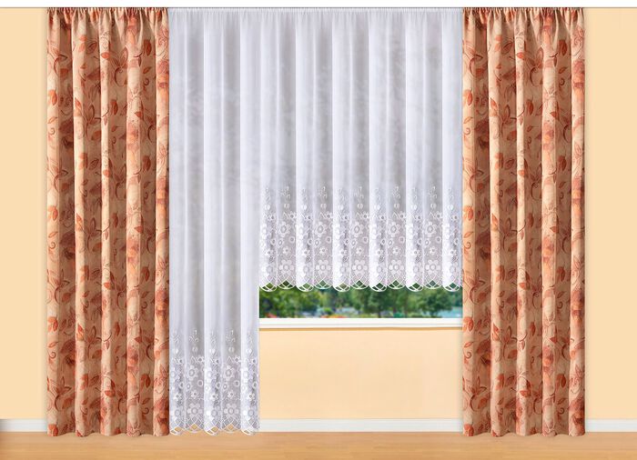 Decoratief lang gordijn 