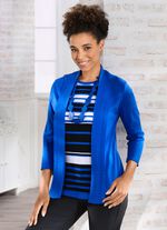 Trui in twinset-look KONINGSBLAUW-ZWART-WIT