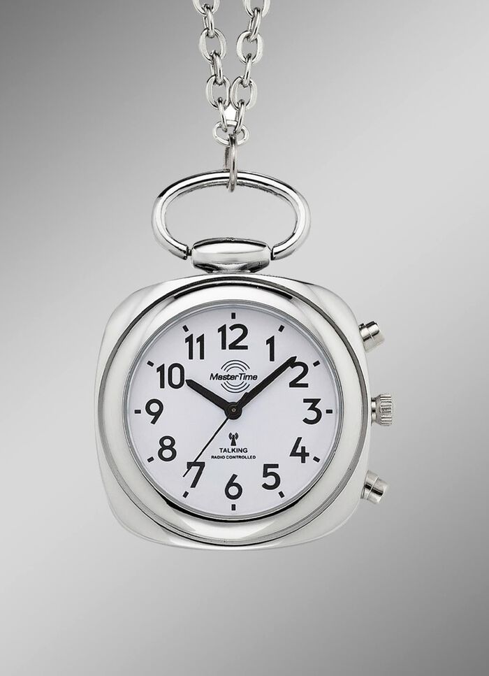 Radiogestuurde hangklok met spreektijdaankondiging met &eacute;&eacute;n druk op de knop 