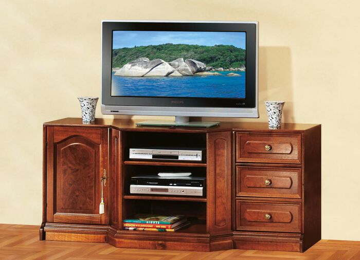 Gedeeltelijk massief TV-longboard met echt houtfineer 