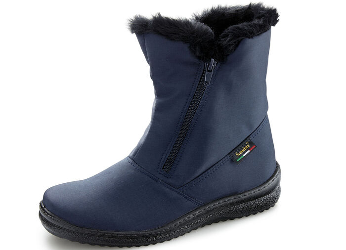 ELENA EDEN, ademende dames enkellaarsjes, winterschoenen, breedte G, met rits MARINE