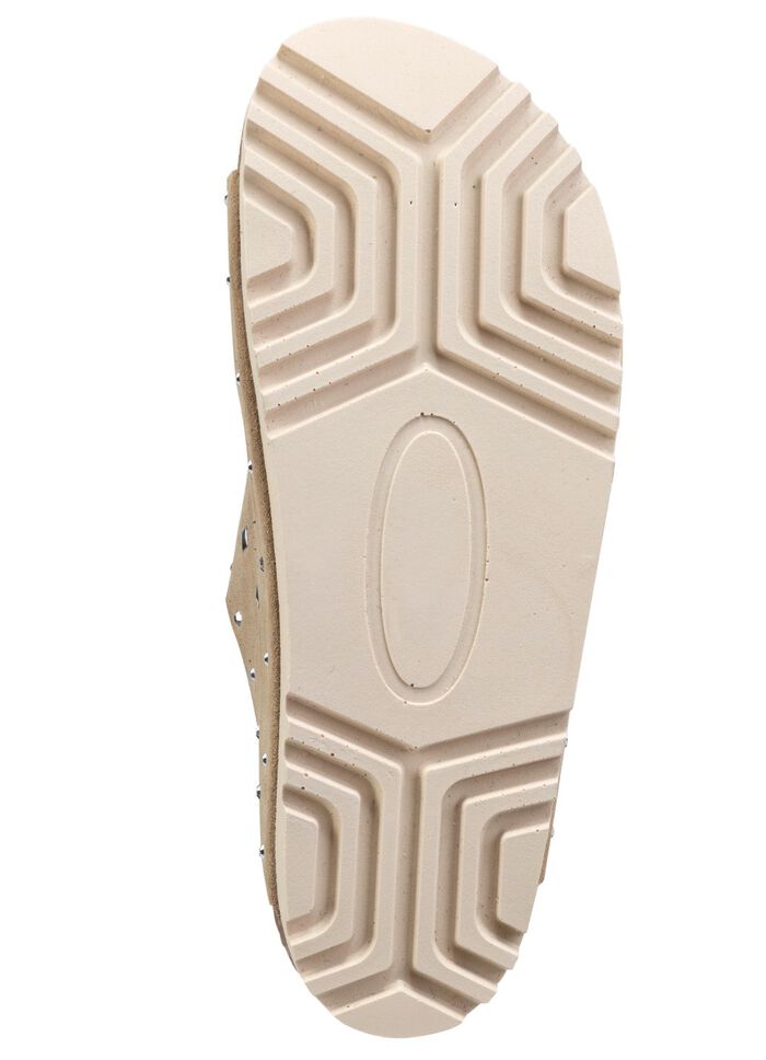 Muiltjes van ELENA EDEN met trendy klinknagels BEIGE