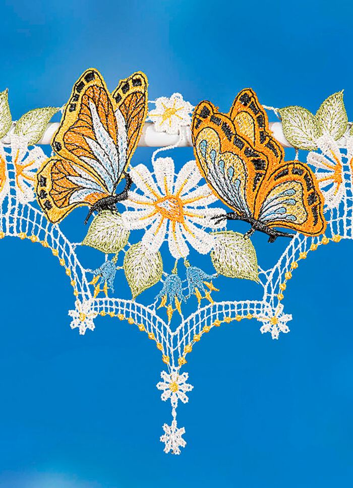 Paaldecoratie gemaakt van Plauenkant 