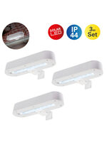 Dakgootverlichting, set van 3, met stalen beugel 