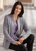 Cardigan met decoratieve textuurmix 