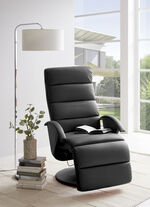 Relaxfauteuil met een stevig metalen frame ZWART