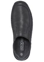 Slippers van generfd nappaleer ZWART