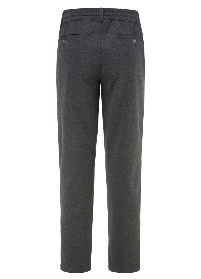 Broek met elastische tailleband in 3 kleuren ANTHRAZIT MELIERT