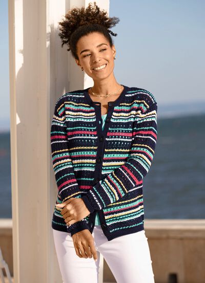 Vest in gestreept dessin 