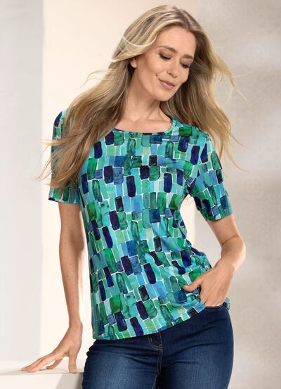 Shirt met all-over print 