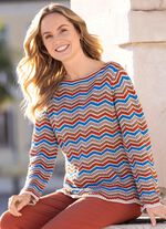 Trui met zigzagstreepdessin 