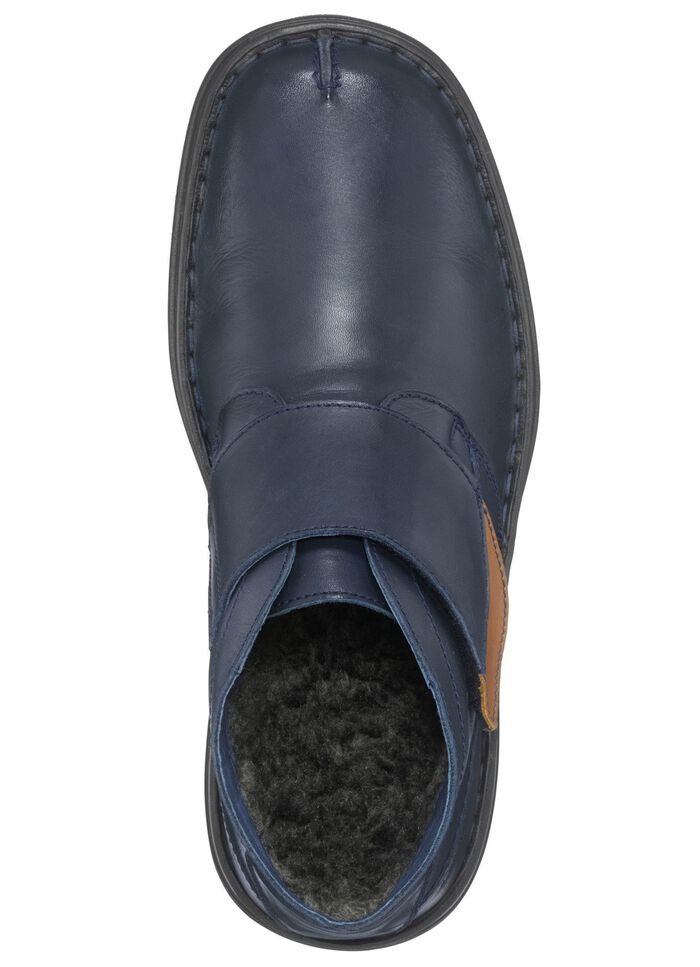 Laars met verstelbare klittenbandsluiting NAVY-BRUIN