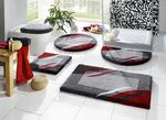 Bijzonder zachte badkamerset van Grund ROOD-GRIJS