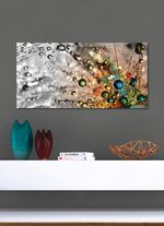 Schilderij waterdruppel op een paardenbloem 