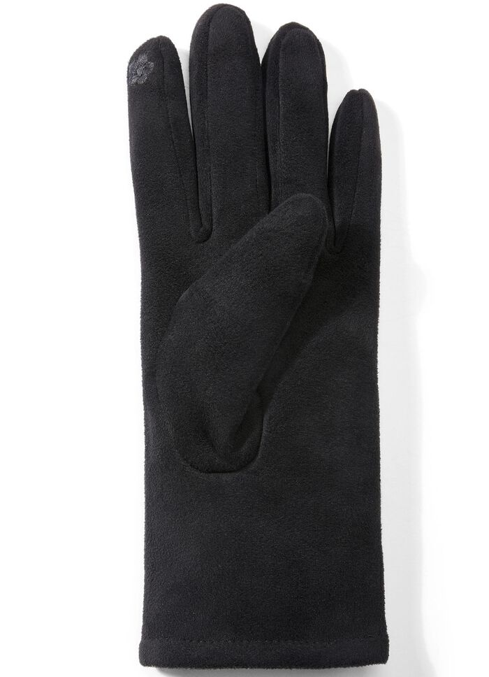 Dameshandschoen gemaakt van zacht elastisch materiaal ZWART