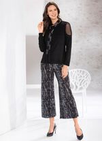 Shirttuniek met mesh-inzet 