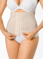 Slanke riem met haak-oogsluiting aan de voorkant 